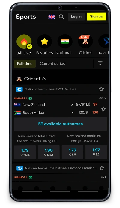 Parimatch India mobile app thru Android