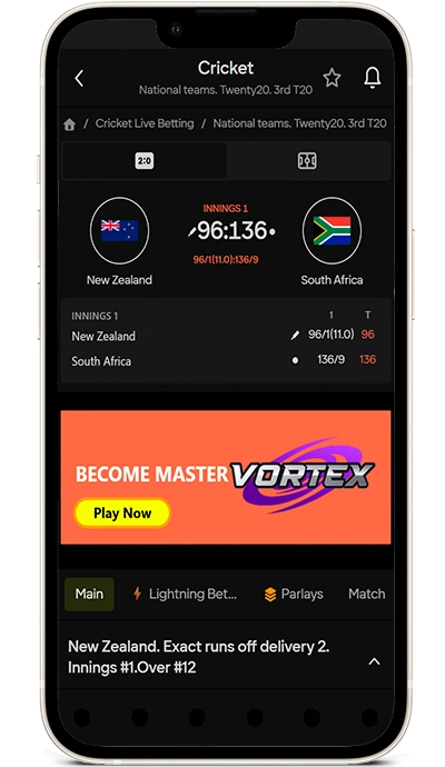 Parimatch India mobile app thru iOS