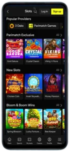 Parimatch mobile casino games